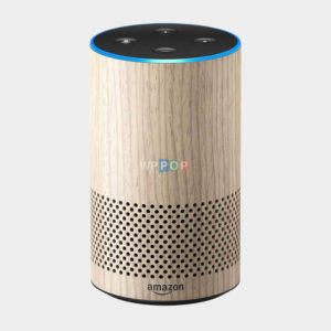 Walnut Finish - Portable Bluetooth Smart speaker with Alexa