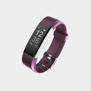 Purple Fitness Tracker with Heart Rate Monitor and Step Counter Sleep Monitor