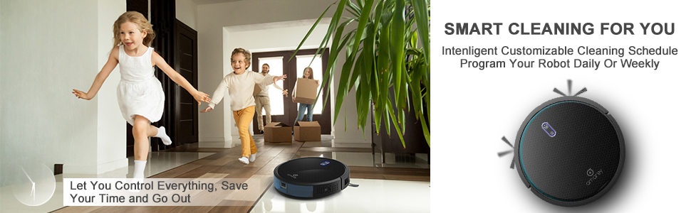 Blue Robot Vacuum Cleaner With Mobile App Control, Smart Memory - Robotic Cleaner - 6
